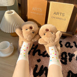 Plush Home Slippers with Puppy Design