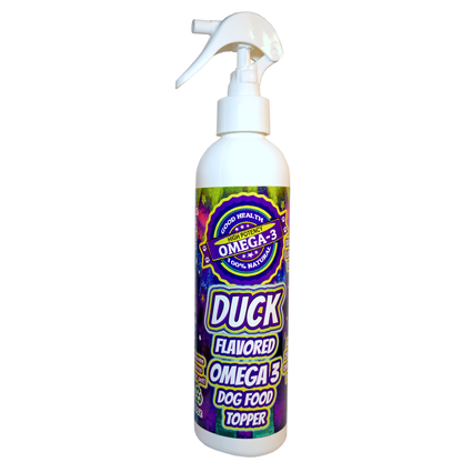 Duck Flavored Omega-3 Dog Food Topper Spray