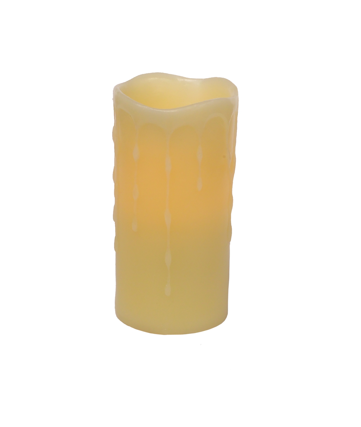 LED Wax Dripping Pillar Candles, Set of 4 (3x6 in)