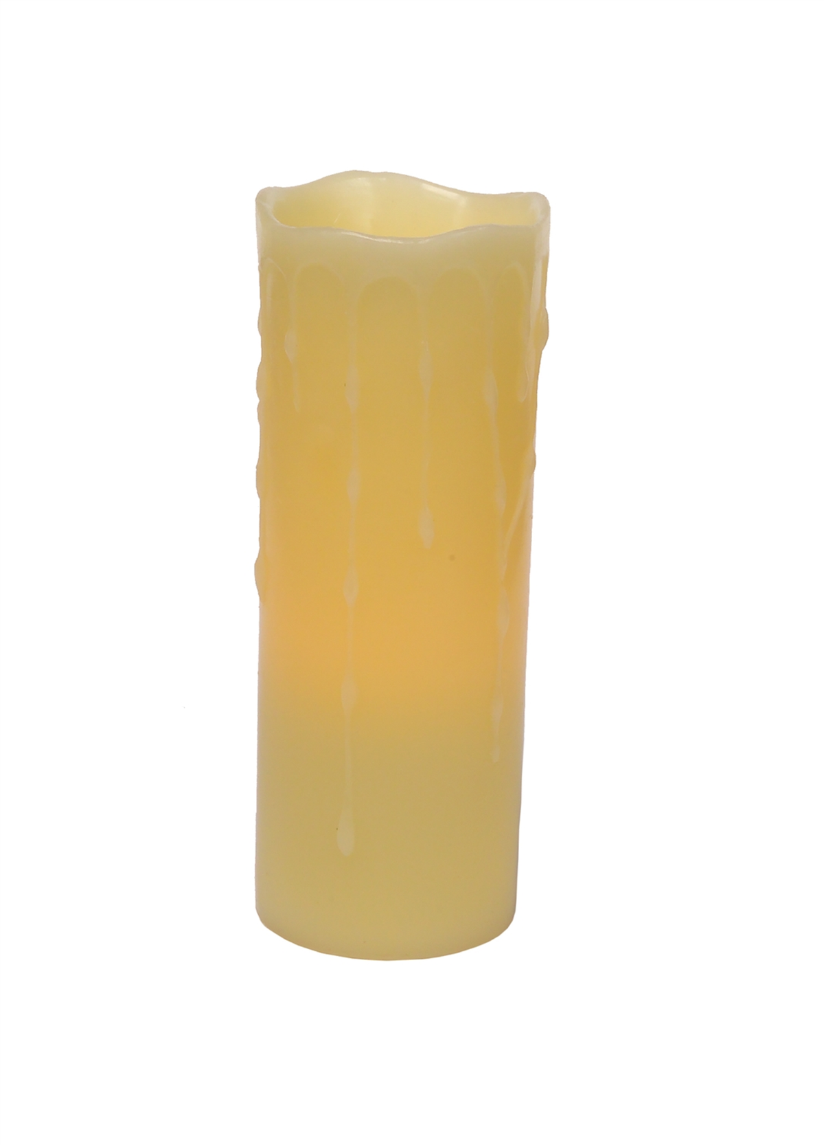 LED Wax Dripping Pillar Candles, Set of 3 (3x8 in)