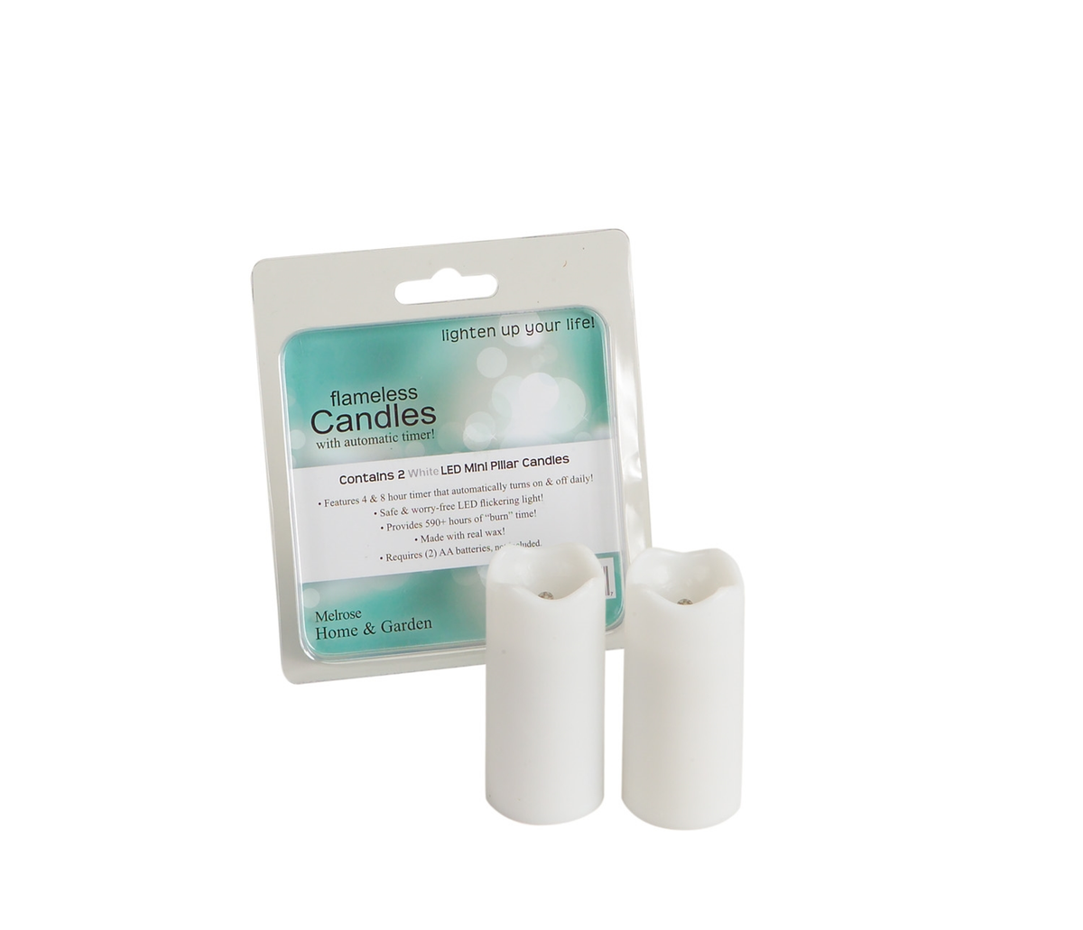 LED Mini Pillar Candle with Timer, Set of 12 (1.4 x 3 in)