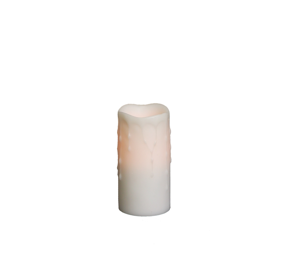 LED Wax Dripping Pillar Candle, Set of 4 (3 x 6 in)