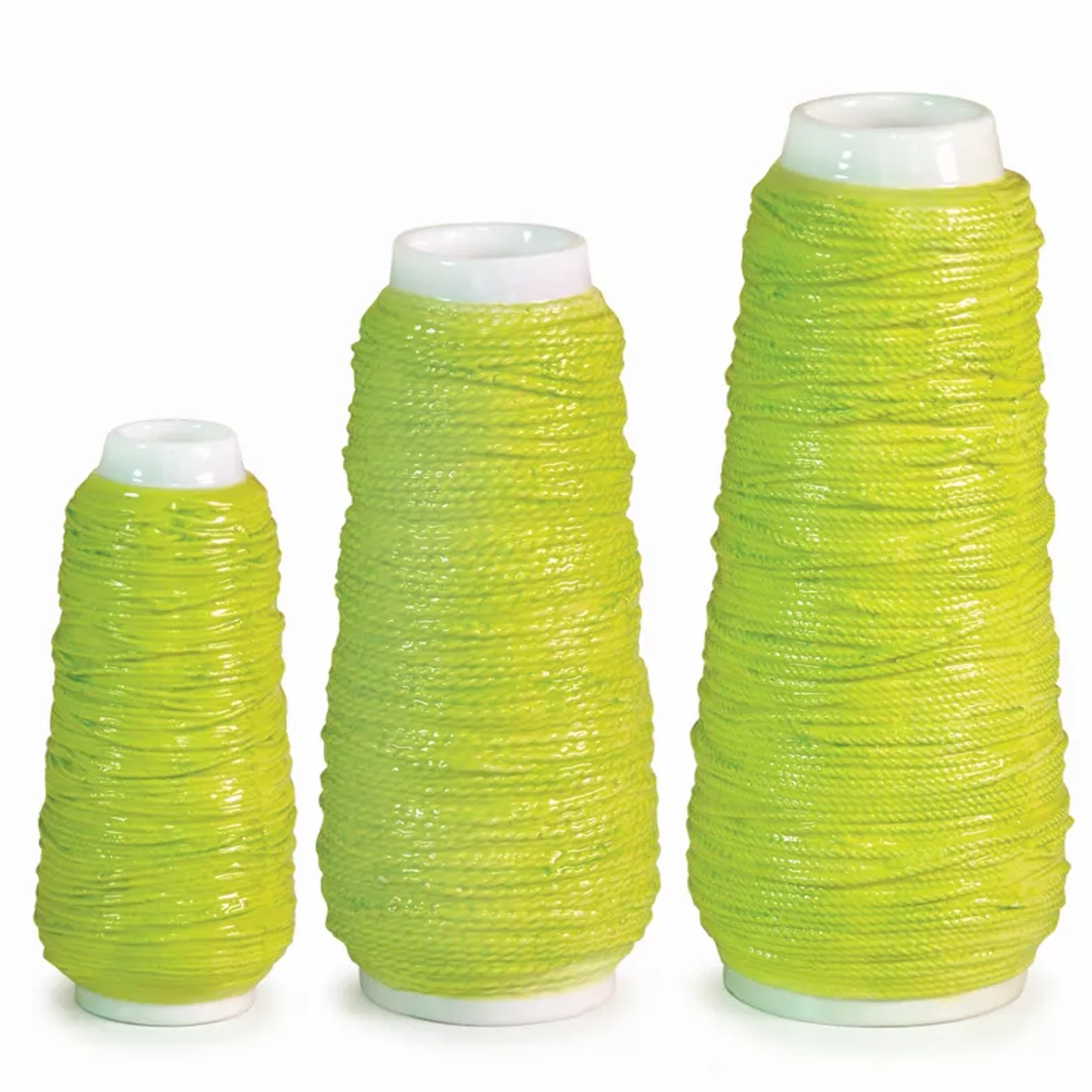 Spool of Yarn Vase, Set of 6 (7-10.5 in, Dolomite)