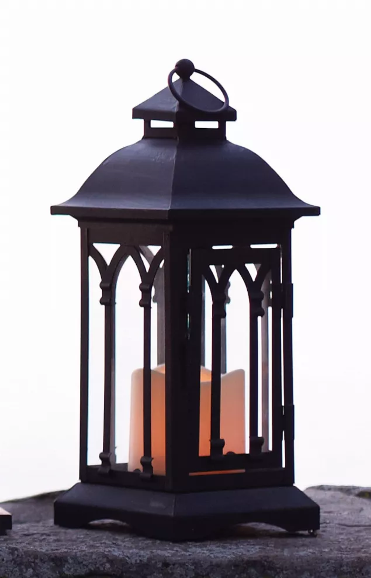 Lantern with 3 x 3 in LED Candle, Set of 2 (12.25 in)