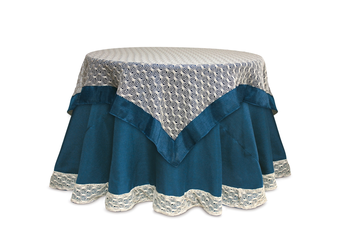 Crocheted Table Topper, 54" Square (Set of 2)