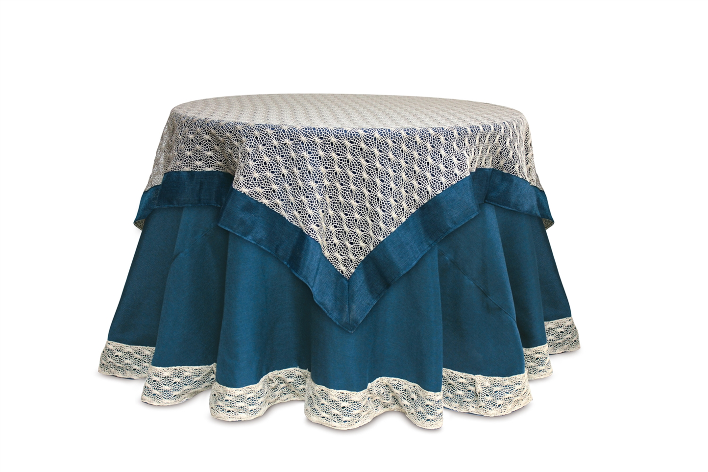 Crocheted Table Topper, 54" Square (Set of 2)