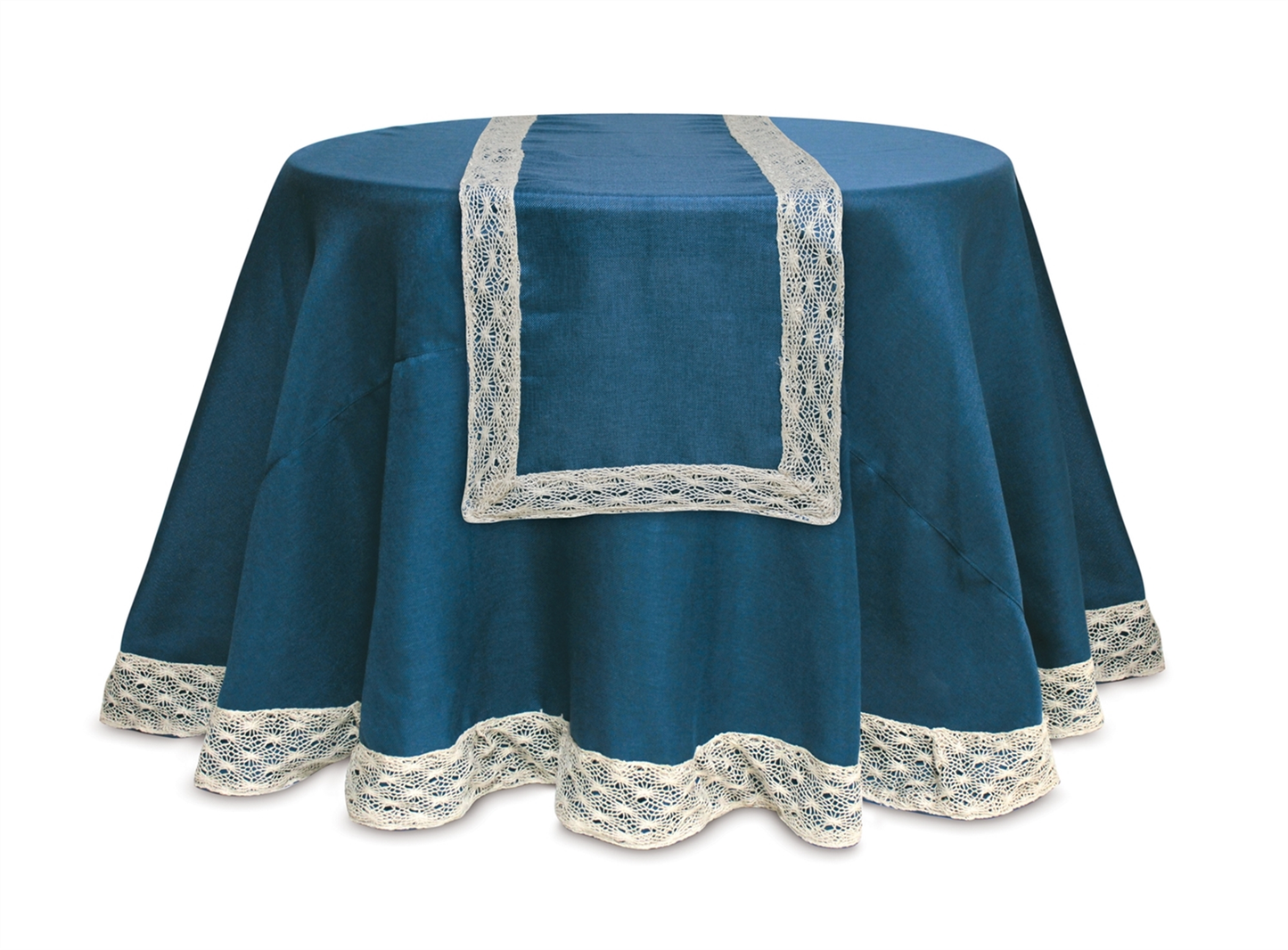 Crocheted Edge Table Runner, 70" Long (Set of 6)
