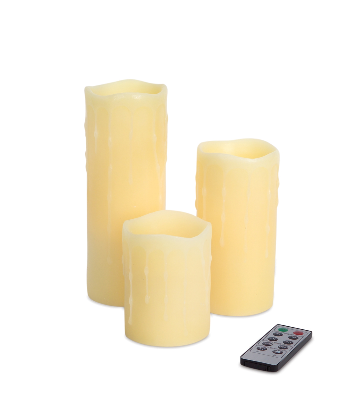 LED Remote Dripping Flameless Candles (Set of 3)