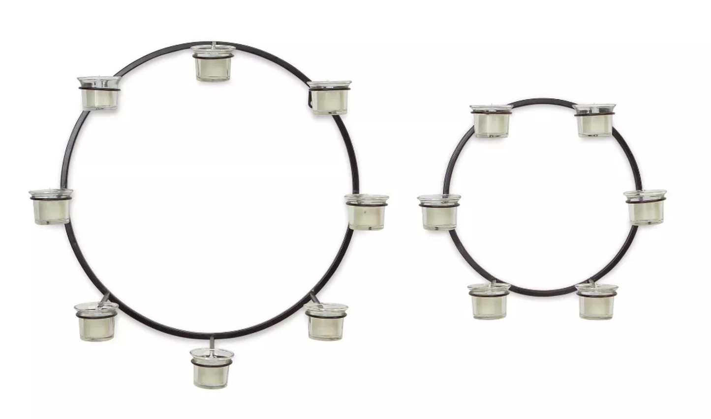 Wall Mount Votive Candle Holders (Set of 2)