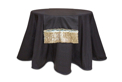 Faux Fur Detail Table Runner, 70" Long (Set of 4)