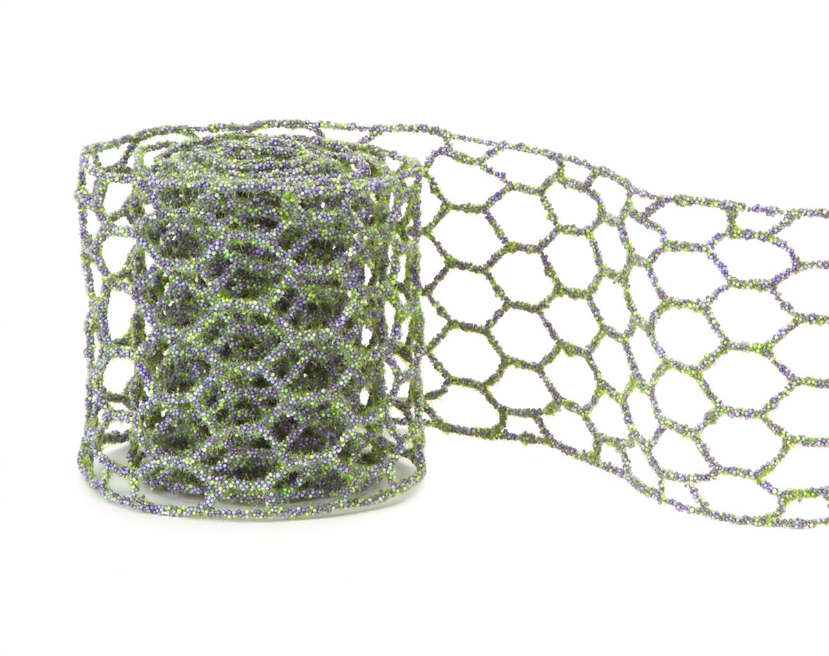 Micro-Beaded Netted Ribbon, 12 Rolls