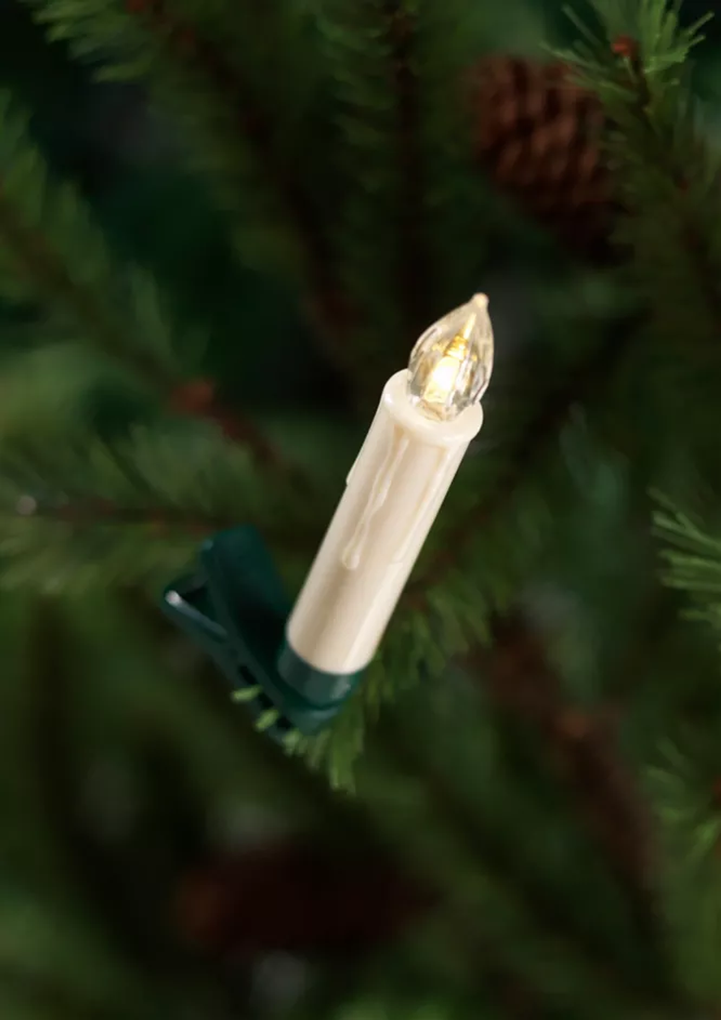 LED Clip-On Taper Candles with Remote, Set of 24