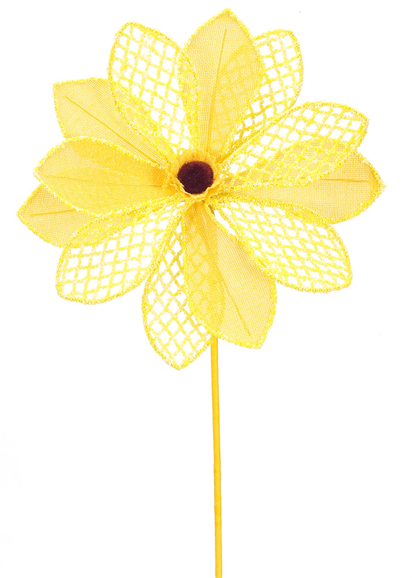 Burlap Flower Stems, Set of 12