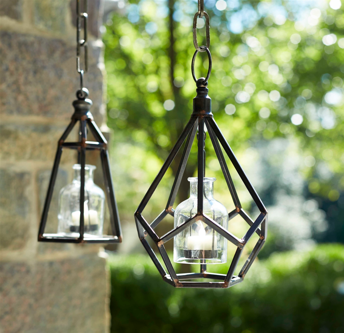 Hanging Tea Light Holders, Set of 2