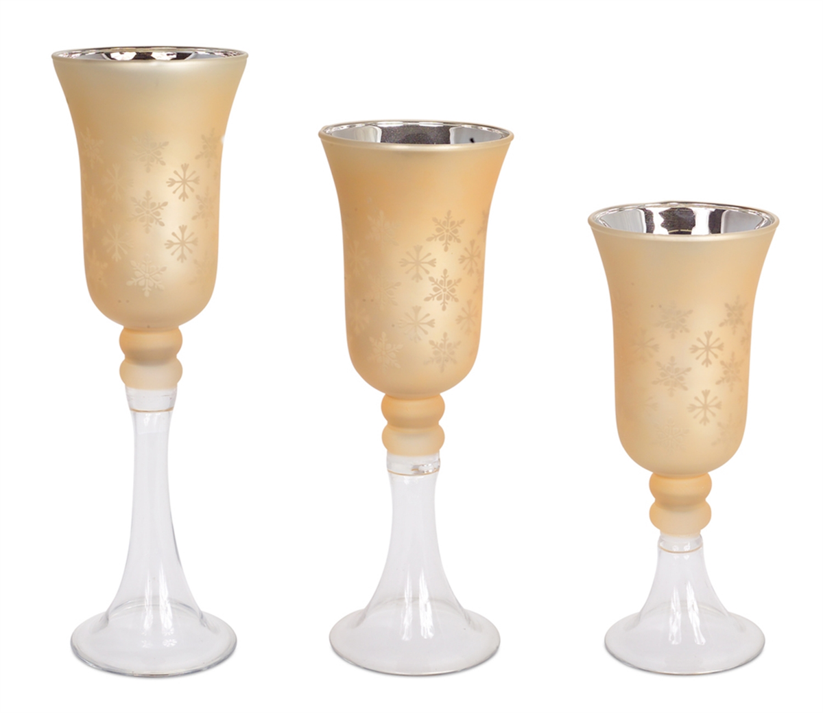 Snowflake Candle Holders, Set of 3