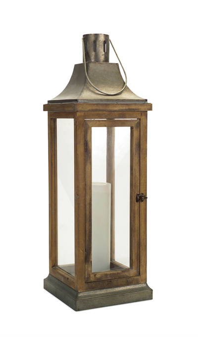 Metal & Wood Lantern
