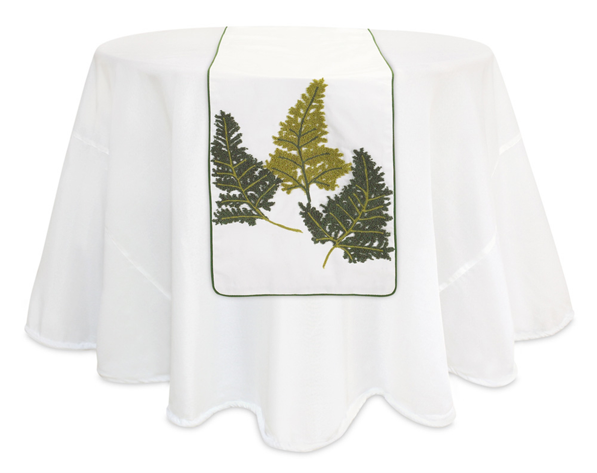 Fern Table Runner, 13.5"W x 67"L Polyester