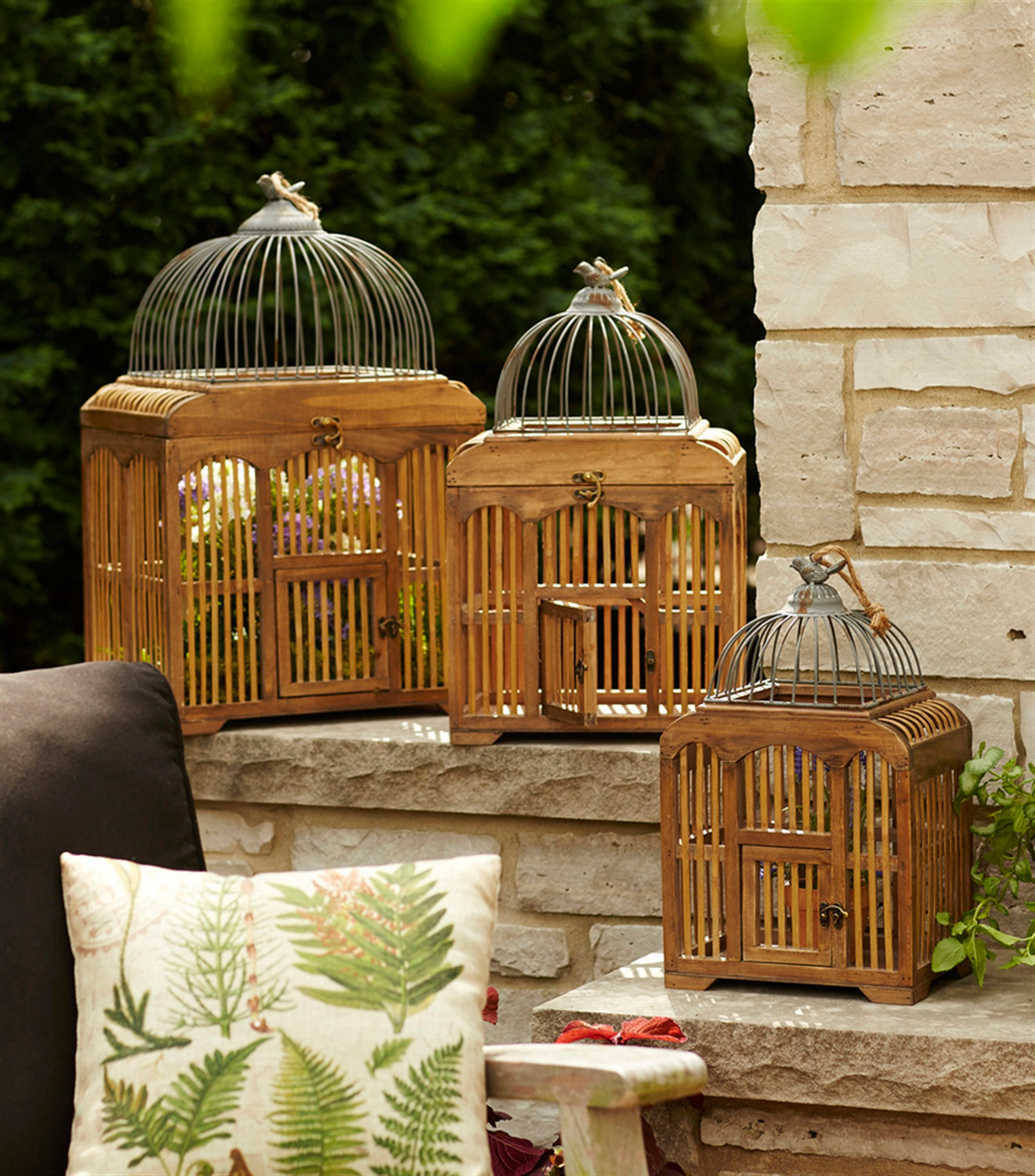 Decorative Birdcages, Set of 3 (17.75"H, 21.75"H, 25.25"H)