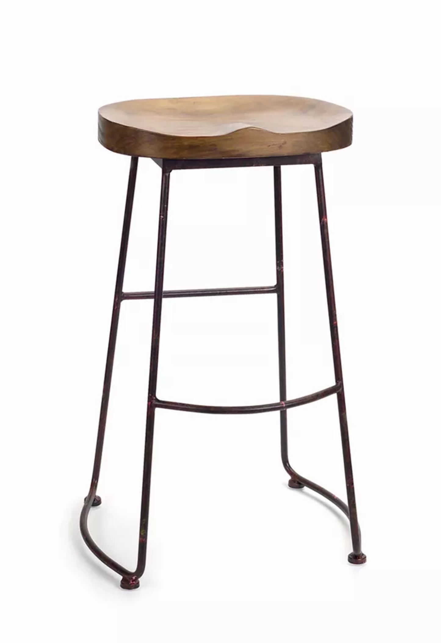 Wood & Metal Stool, 30.5"H