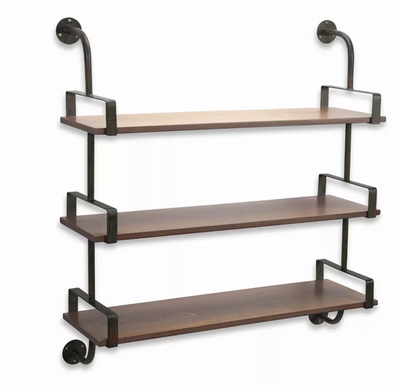 Triple Shelf Wall Rack, 31.5"L x 34.25"H