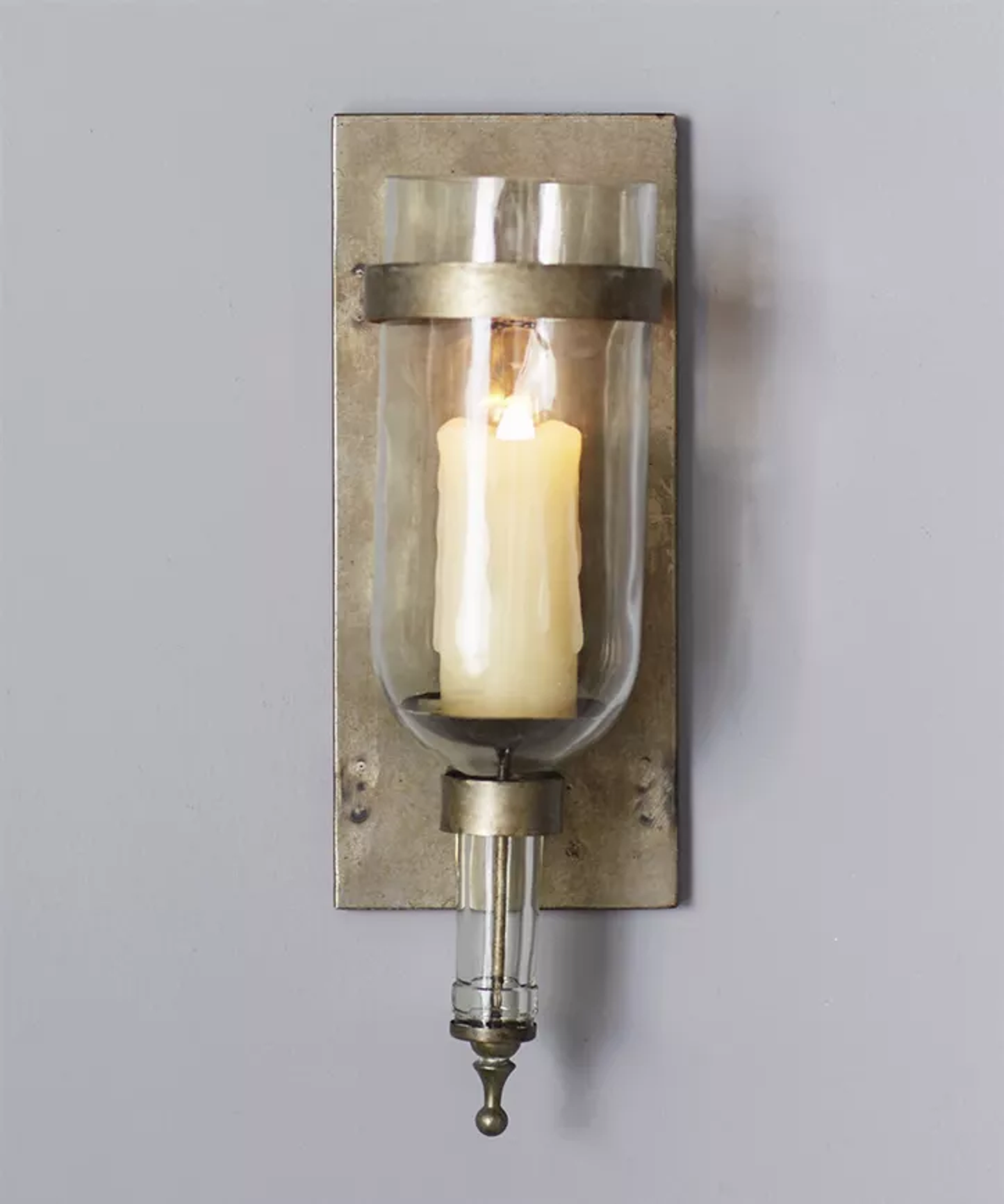 Metal Wall Sconce Candle Holder, Set of 2 (15"H)