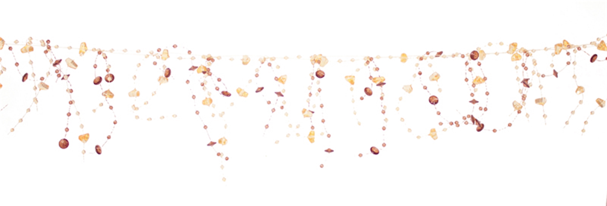 Bead Garland Amber (Set of 12) 5'L Acrylic