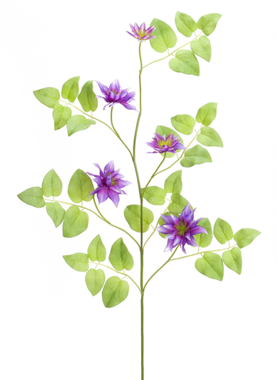 Clematis Vine (Set of 12) 30"L Polyester/Plastic