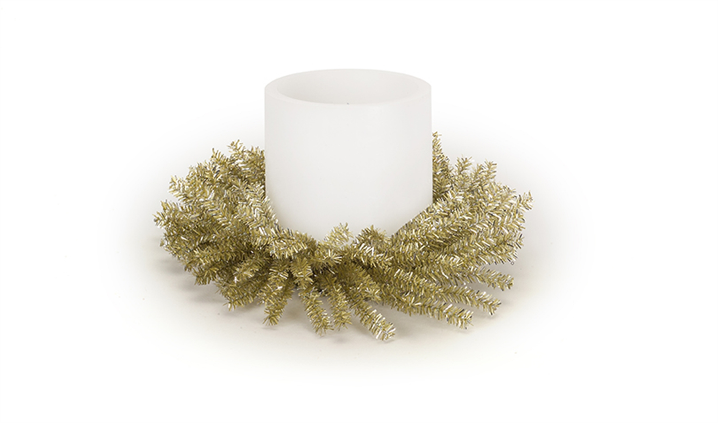 Pine and Cone Candle Ring, Set of 6, 12"D
