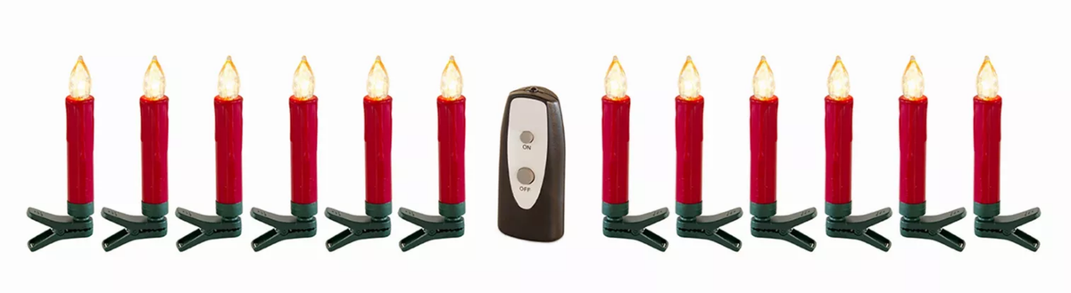 LED Clip-On Taper Candles, Set of 24, 4.5"H