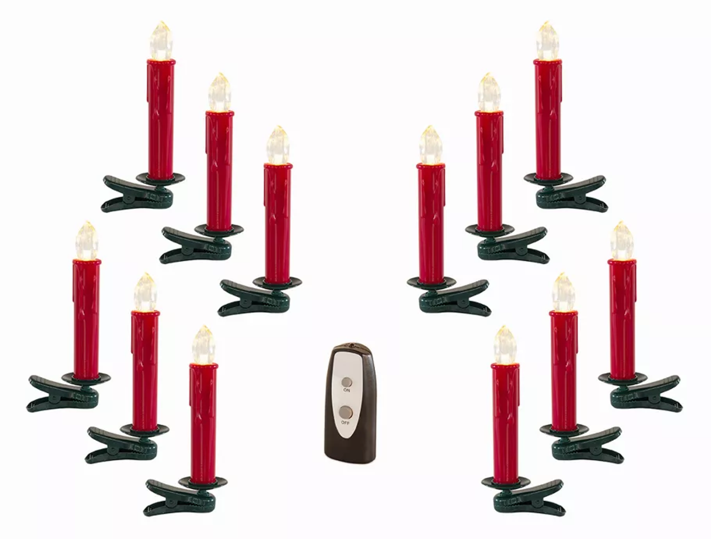 LED Clip-On Taper Candles, Set of 24, 6.5"H