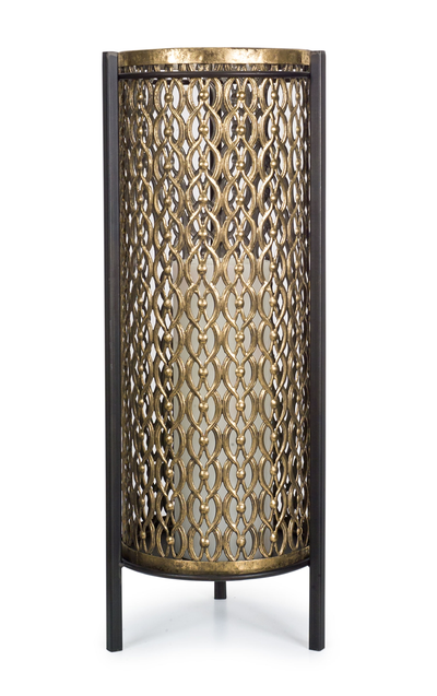 Metal and Glass Candle Holder, 23.25"H