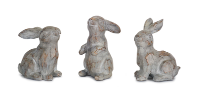 Melrose Stone Powder Rabbit Figurines, Set of 6
