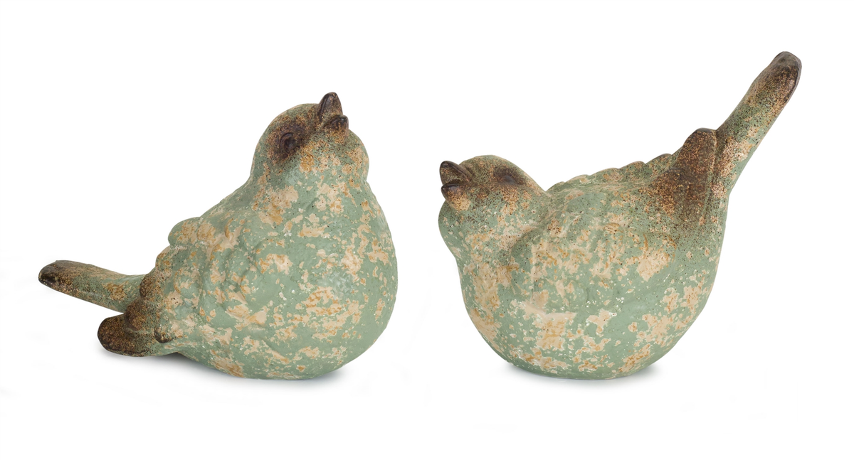 Melrose Terracotta Bird Figurines, Set of 4