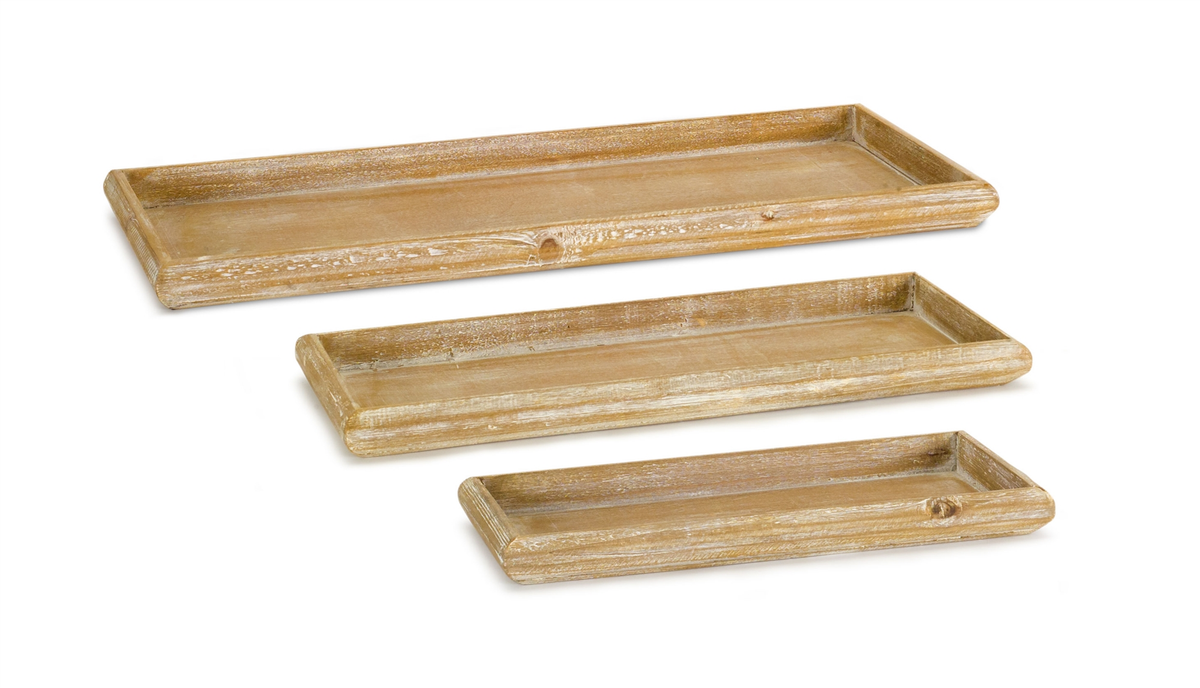 Melrose Wood Serving Trays, Set of 6