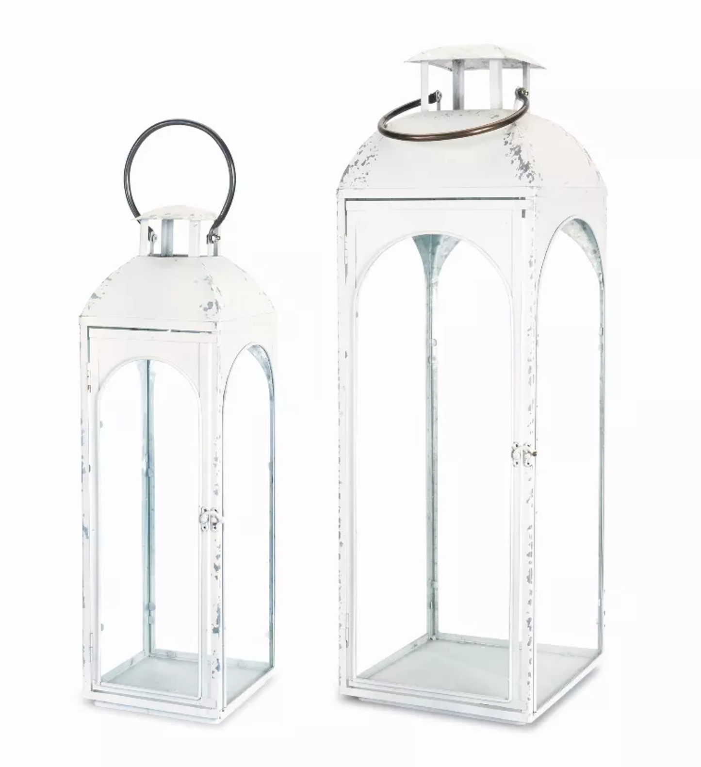 Metal Lantern Set of 2, 23.5" and 30.75" - Melrose