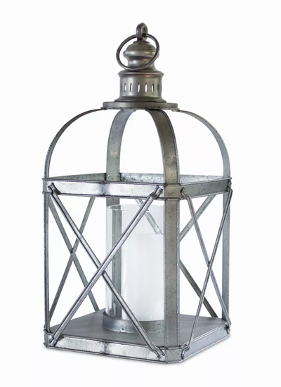 Metal Lantern, 21in Tall
