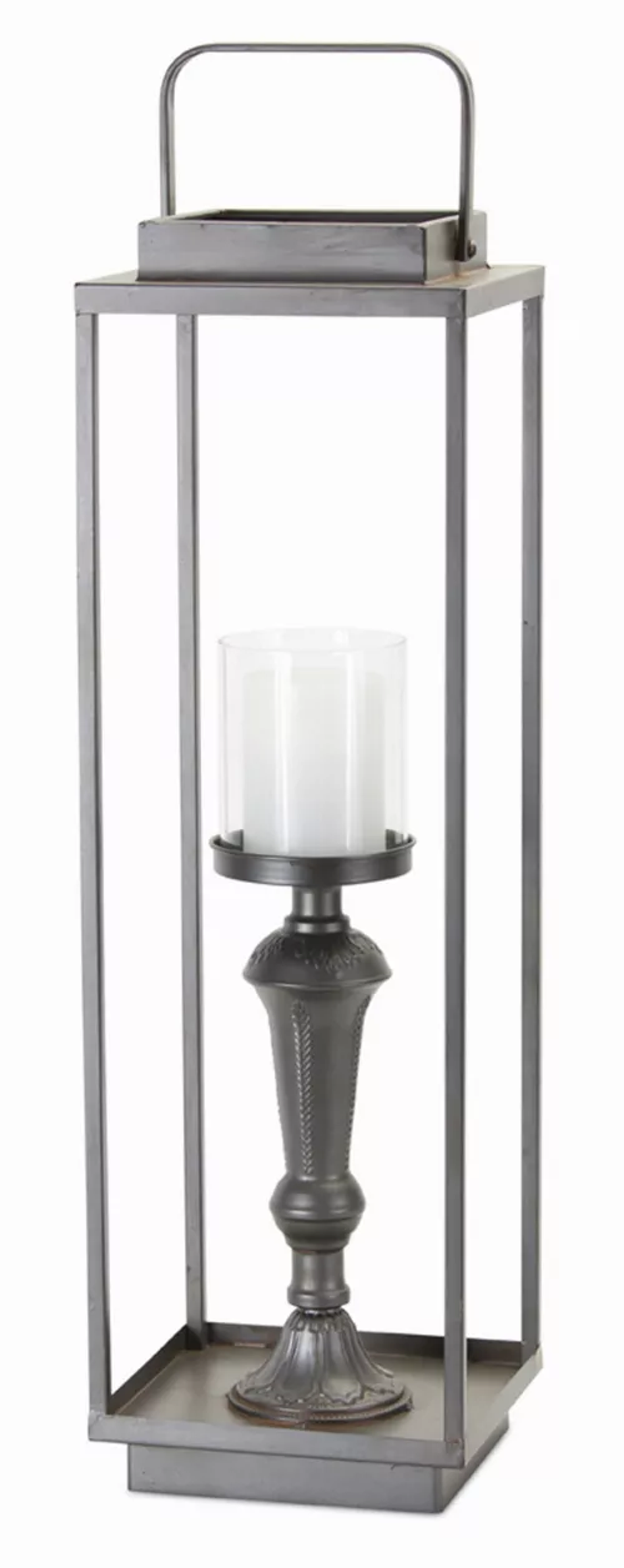 Melrose Iron & Glass Candle Holder, 26.25"H