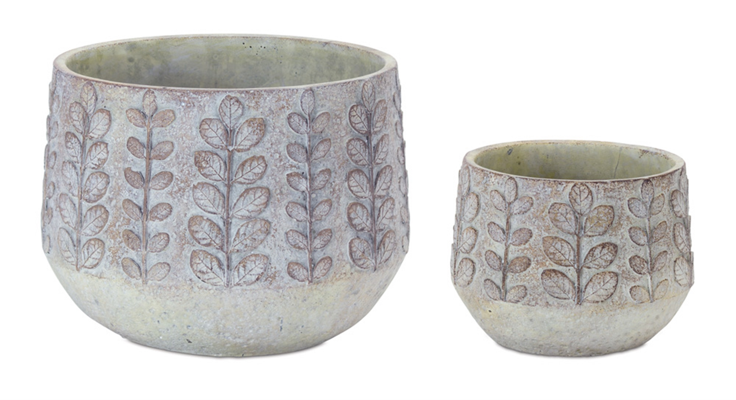 Melrose Textured Cement Pots, Set of 4