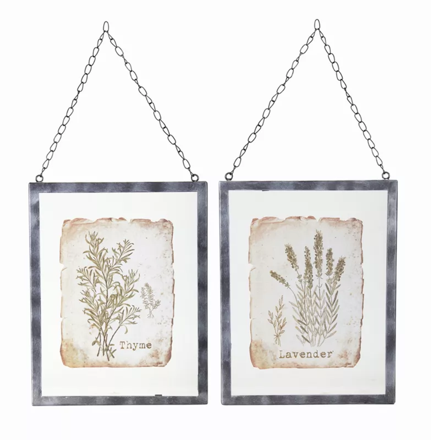 Lavender and Thyme Framed Wall Art Set of 2 - Melrose