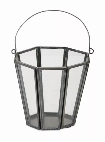 Melrose Glass & Iron Candle Holders, Set of 4