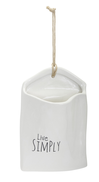 Melrose Stoneware Wall Pockets, Set of 4