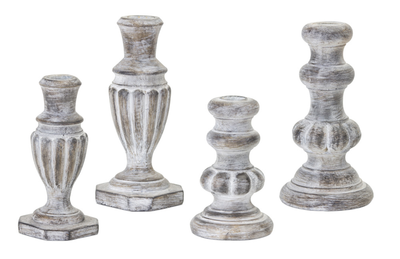 Melrose Weathered Candle Holders, Set of 4
