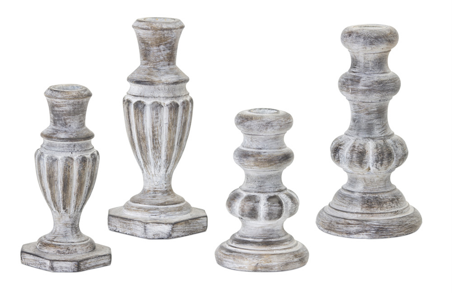 Melrose Weathered Candle Holders, Set of 4