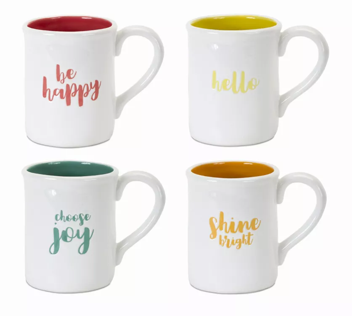 Melrose Stoneware Mugs, Set of 4
