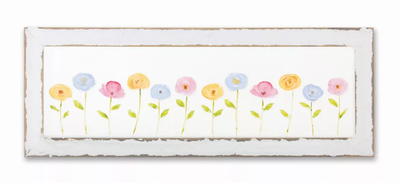 Floral Screen & Wood Frame Wall Decor, 24in