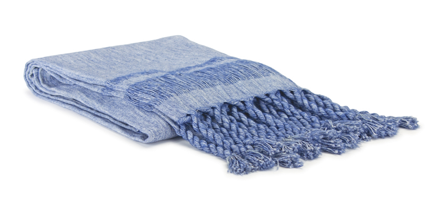 Cotton & Acrylic Throw Blanket 63" x 81"