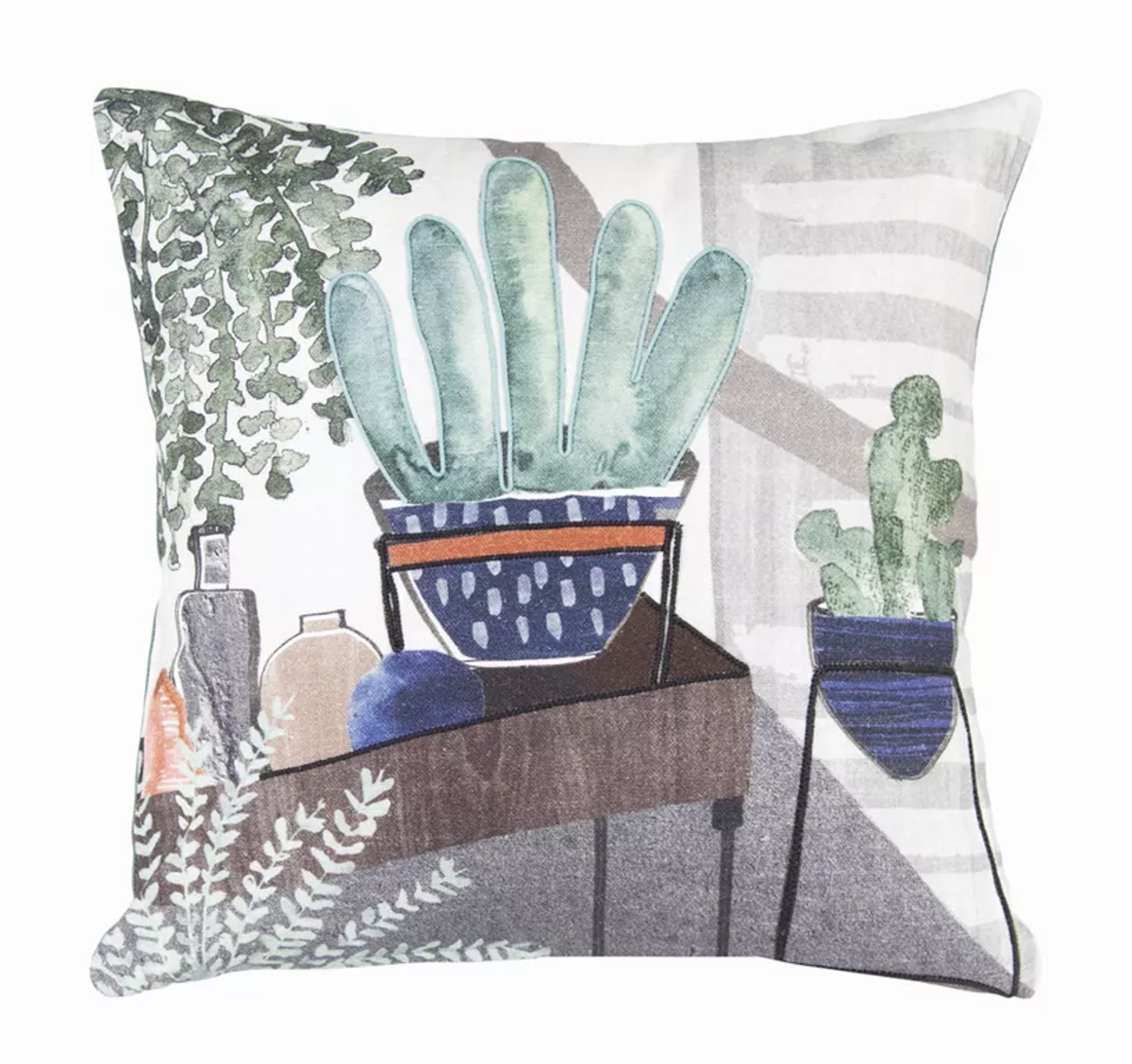 Cotton Throw Pillows, Set of 2