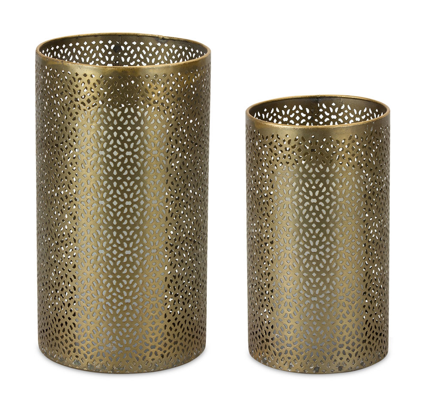 Metal Candle Holders Set of 4, 8" & 10" (Style A)