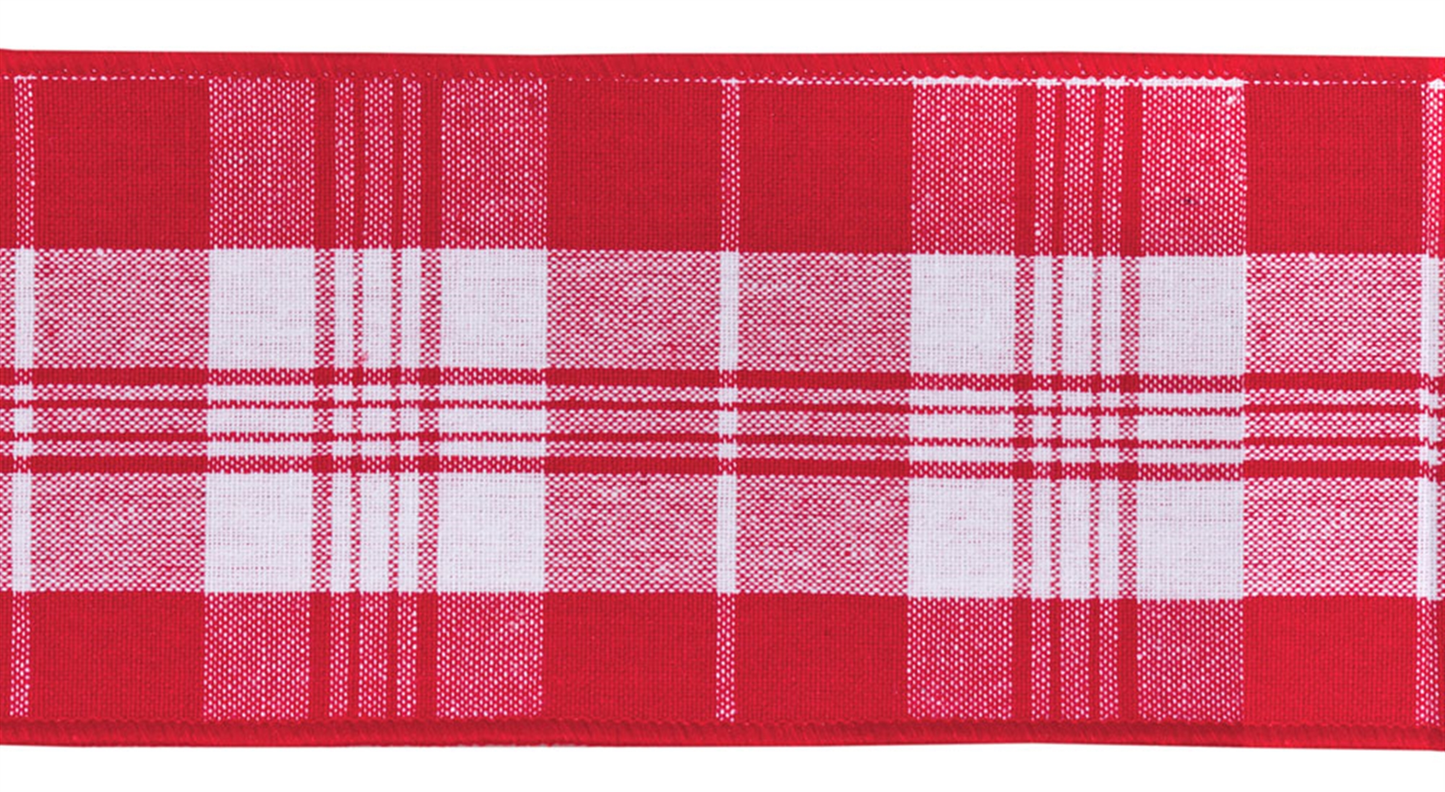 Melrose Wired Cotton Ribbon, 4" x 10 Yds Set of 2