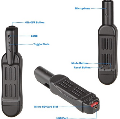 Pocket Clip Hidden Camera with Built-In DVR